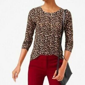 J. Crew animal print Teddy sweater